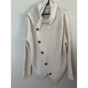 Tantrums cream knit open pullover sweater 2XL c2